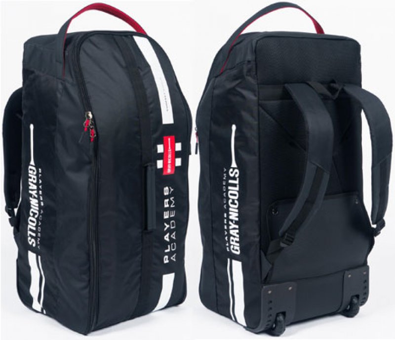 Gray Nicolls Players Academy Wheelie/Duffle Bag (Black)