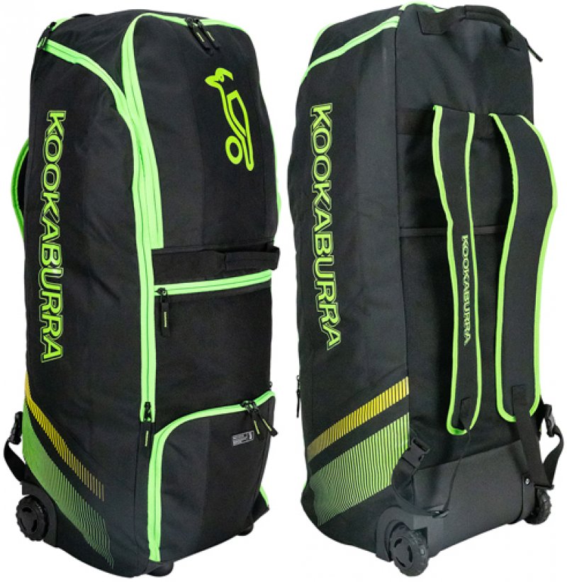 Kookaburra WD2000 Wheelie/Duffle Bag (Black/Green)