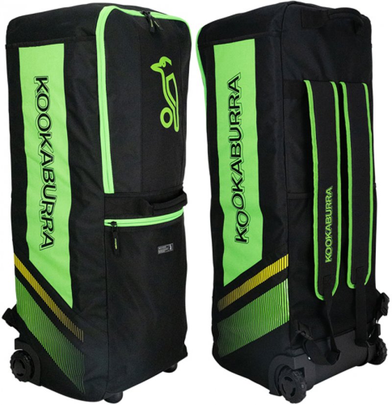 Kookaburra WD4000 Wheelie/Duffle Bag (Black/Green)