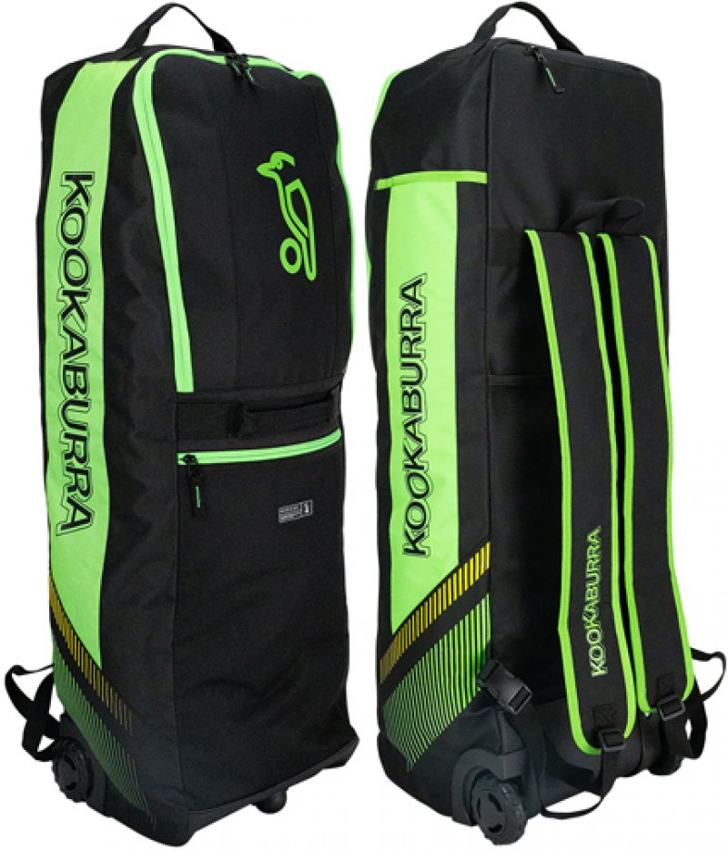 Kookaburra WD5000 Wheelie/Duffle Bag (Black/Green)