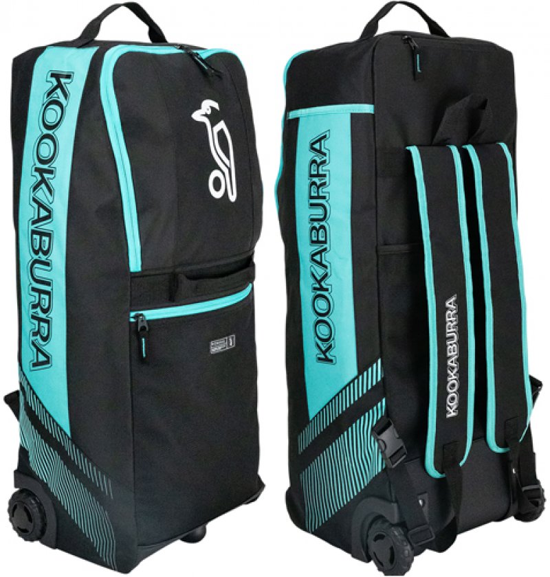 Kookaburra WD6000 Wheelie/Duffle Bag (Black/Teal)