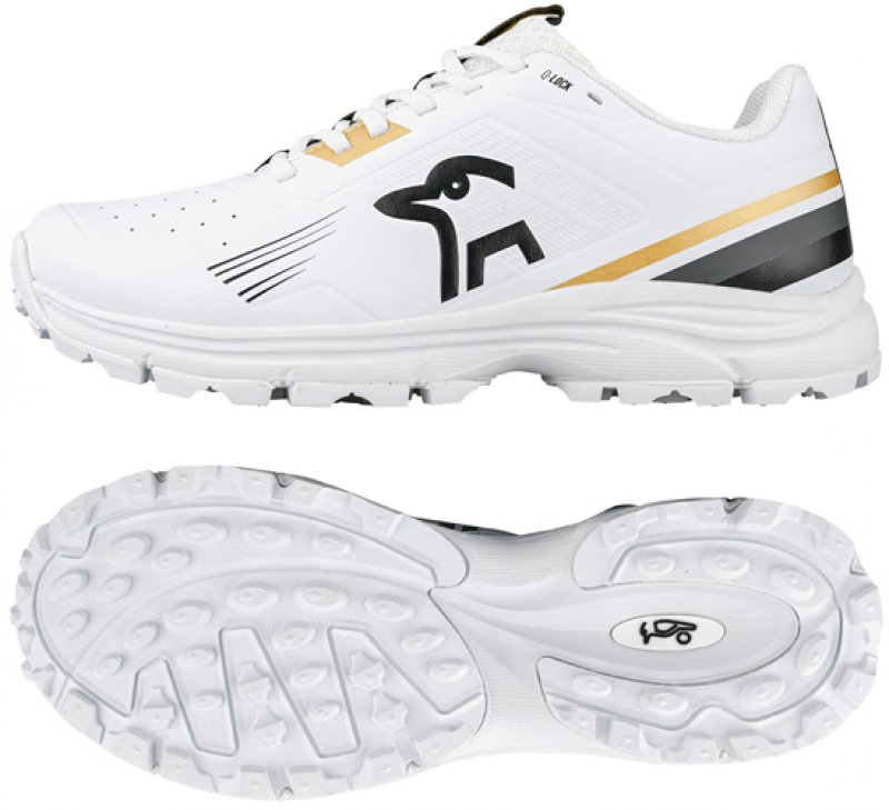 Kookaburra KC 3.0 (White/Gold/Black) Rubber Cricket Shoes